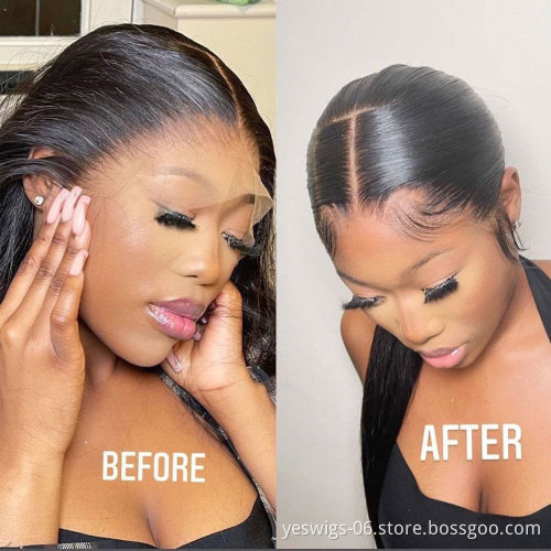 Yeswigs Natural Wave Hd Full Lace Frontal Human Hair Wigs Body Wave Raw Indian Cuticle Aligned Virgin Human Hair Lace Front Wigs
